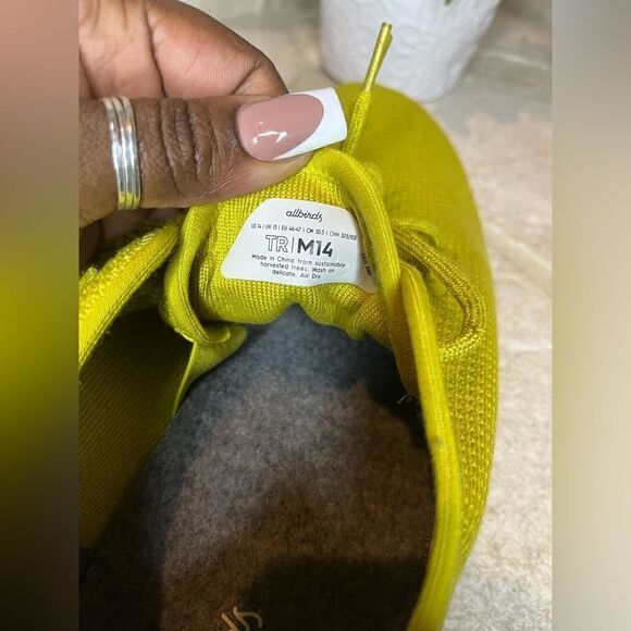 Allbirds lime green tree runners sz 14 - Picture 6 of 8